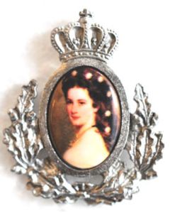 Pin Anstecker Persönlichkeiten Elisabeth Amalie Eugeni mit Altsibler