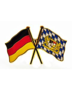 Pin Anstecker Flagge Deutschland u. Freistaat Bayern