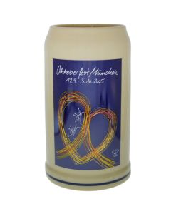 2005 - Offizieller Oktoberfestkrug Plakatmotiv, Jahrgangskrug, Wiesnkrug