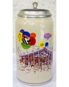 2001 Hofbräuhaus Oktoberfest München Festzelt Krug mit Zinndeckel 