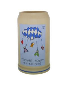 2006 - Offizieller Oktoberfestkrug Plakatmotiv, Jahrgangskrug, Wiesnkrug