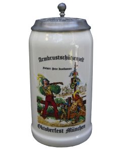 1995 Armbrustschützen Festzelt Krug mit Zinndeckel