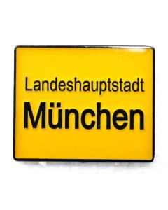 Pin Anstecker Souvenir Ortschild München