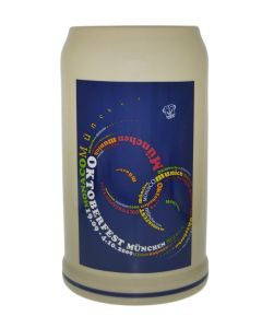 2009 - Offizieller Oktoberfestkrug Plakatmotiv, Jahrgangskrug, Wiesnkrug