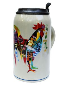 2000 Hofbräuhaus Oktoberfest München Festzelt Krug mit Zinndeckel 