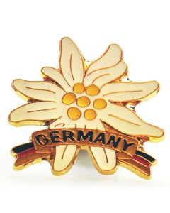 Pin Anstecker Souvenir Edelweiß Germany Gold