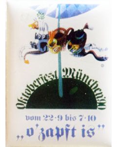 Pin Anstecker Oktoberfest Plakatmotiv 1990