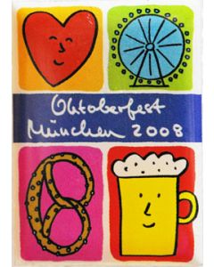 Pin Anstecker Oktoberfest Plakatmotiv 2008