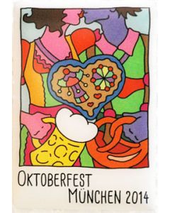 Pin Anstecker Oktoberfest Plakatmotiv 2014