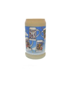 1970 Sonderkrug mit den Münchner Oktoberfest Plakatmotiven der 70er Jahre