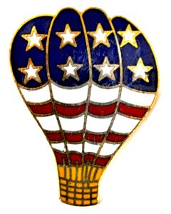 Pin Anstecker amerikanische Flagge als Ballon (gebraucht)