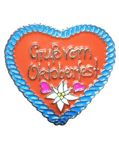 Pin Anstecker Souvenir Lebkuchen Gruß vom Oktoberfest 