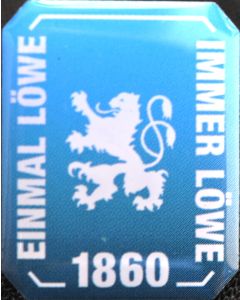 Pin Anstecker 1860 München, einmal Löwe immer Löwe (gebraucht)