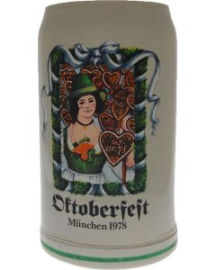 1978 - Offizieller Oktoberfestkrug Plakatmotiv, Jahrgangskrug, Wiesnkrug