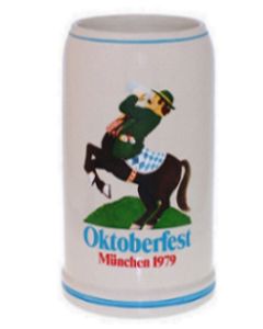 1979 - Offizieller Oktoberfestkrug Plakatmotiv, Jahrgangskrug, Wiesnkrug