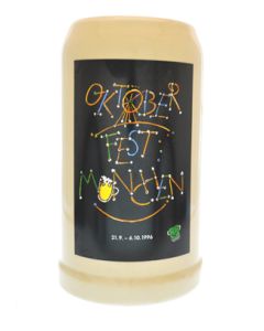 1996 - Offizieller Oktoberfestkrug Plakatmotiv, Jahrgangskrug, Wiesnkrug