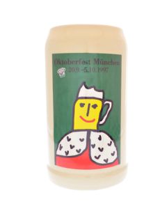 1997 - Offizieller Oktoberfestkrug Plakatmotiv, Jahrgangskrug, Wiesnkrug