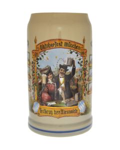 2008 - Wiesn Wirte Krug, Brauereikrug, Bierkrug, Steinkrug, Oktoberfestkrug