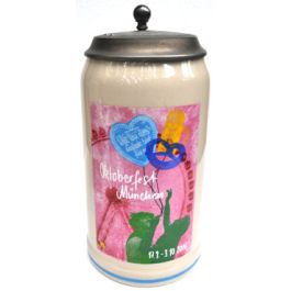 2016 - Offizieller Plakatmotiv Oktoberfestkrug mit Zinndeckel, Jahrgangskrug