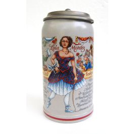 2017 - Wiesn Wirte Krug mit Zinndeckel, Brauereikrug, Bierkrug, Steinkrug, Oktoberfestkrug