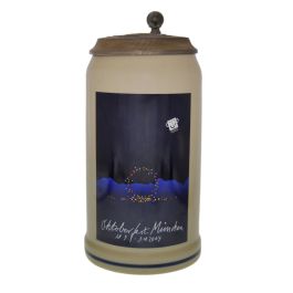 2004 - Offizieller Plakatmotiv Oktoberfestkrug mit Zinndeckel, Jahrgangskrug