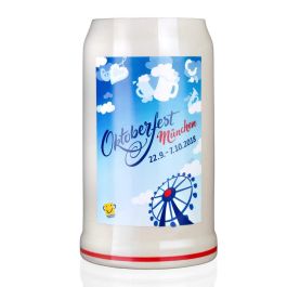 2018 - Offizieller Oktoberfestkrug Plakatmotiv, Jahrgangskrug, Wiesnkrug