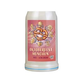 2020 - Offizieller Oktoberfestkrug Plakatmotiv, Jahrgangskrug, Wiesnkrug