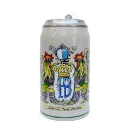 1989 Hofbräuhaus Oktoberfest München Festzelt Krug mit Zinndeckel