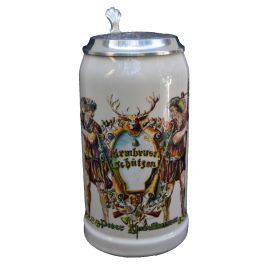 1993 Armbrustschützen Festzelt Krug mit Zinndeckel