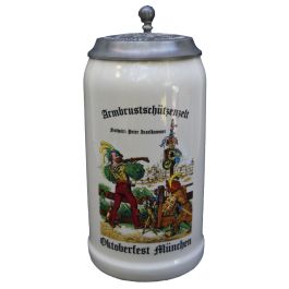 1995 Armbrustschützen Festzelt Krug mit Zinndeckel