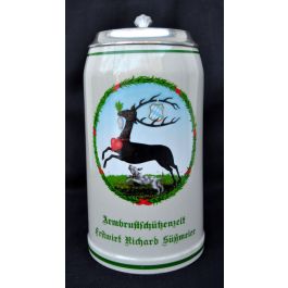 1982 Armbrustschützen Festzelt Krug mit Zinndeckel