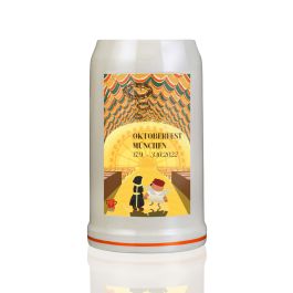 2022 - Offizieller Oktoberfestkrug Plakatmotiv, Jahrgangskrug, Wiesnkrug