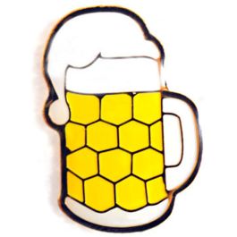 Pin Anstecker Souvenir Maßkrug, gelb