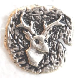 Pin Anstecker Souvenir Hirsch altsilber