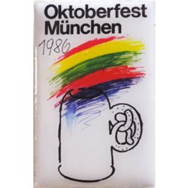 Pin Anstecker Oktoberfest Plakatmotiv 1986