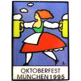 Pin Anstecker Oktoberfest Plakatmotiv 1995