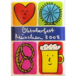 Pin Anstecker Oktoberfest Plakatmotiv 2008