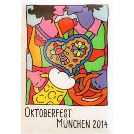 Pin Anstecker Oktoberfest Plakatmotiv 2014