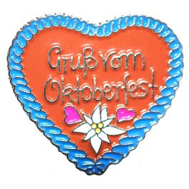 Pin Anstecker Souvenir Lebkuchen Gruß vom Oktoberfest 