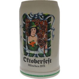1978 - Offizieller Oktoberfestkrug Plakatmotiv, Jahrgangskrug, Wiesnkrug
