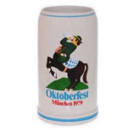 1979 - Offizieller Oktoberfestkrug Plakatmotiv, Jahrgangskrug, Wiesnkrug