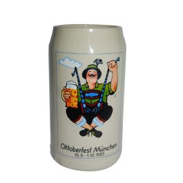 1989 - Offizieller Oktoberfestkrug Plakatmotiv, Jahrgangskrug, Wiesnkrug